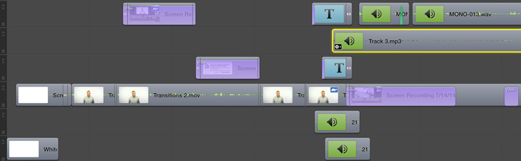 Adding Transitions to Short Clips in ScreenFlow